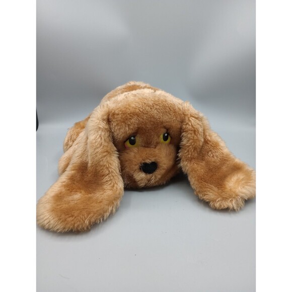 RARE Russ Vintage Max Puppy Dog Stuffed Plush Laying Long Ears Sad Yellow Eyes - Picture 3 of 10